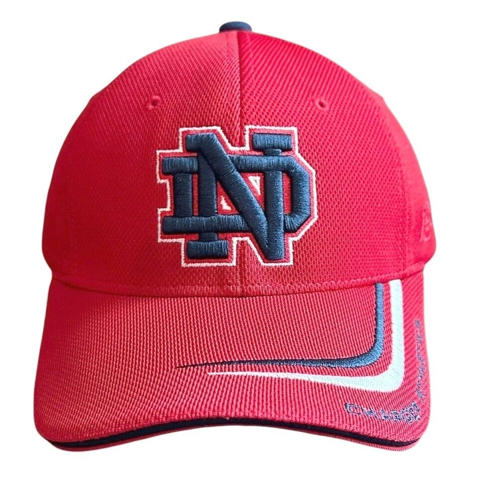 Notre Dame Fighting Irish PrepGear Hat Cap S/M Red Blue‎ Stretch Fit